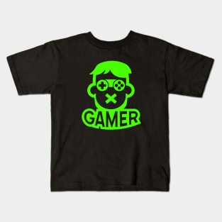 GAMER - 90S GREEN FLUO EDITION Kids T-Shirt